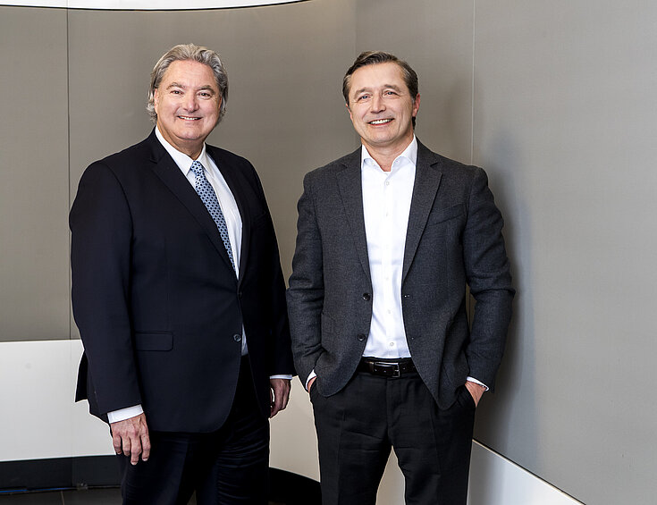 Generaldirektor Erwin van Lambaart und Vorstandskollege Martin Skopek