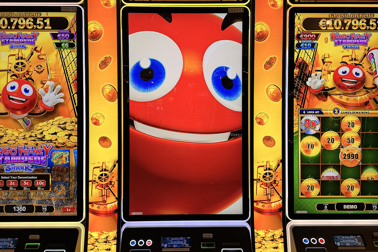 Bingo Frenzy Spielautomaten-Screen mit Maskottchen