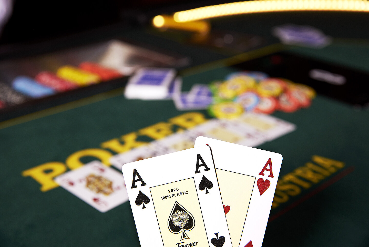 Poker Karten Close-up Paar mit 2 Assen