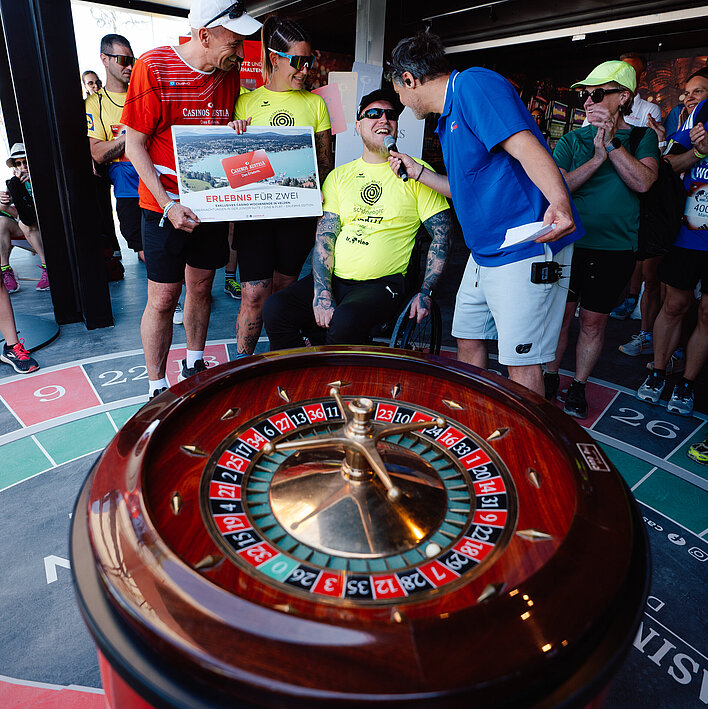 Wings for Life World Run 2026 - Casinos Austria im Event Village - Riesen Roulette Gewinner
