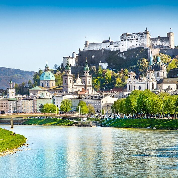 Stadt Salzburg Festung und Salzach
